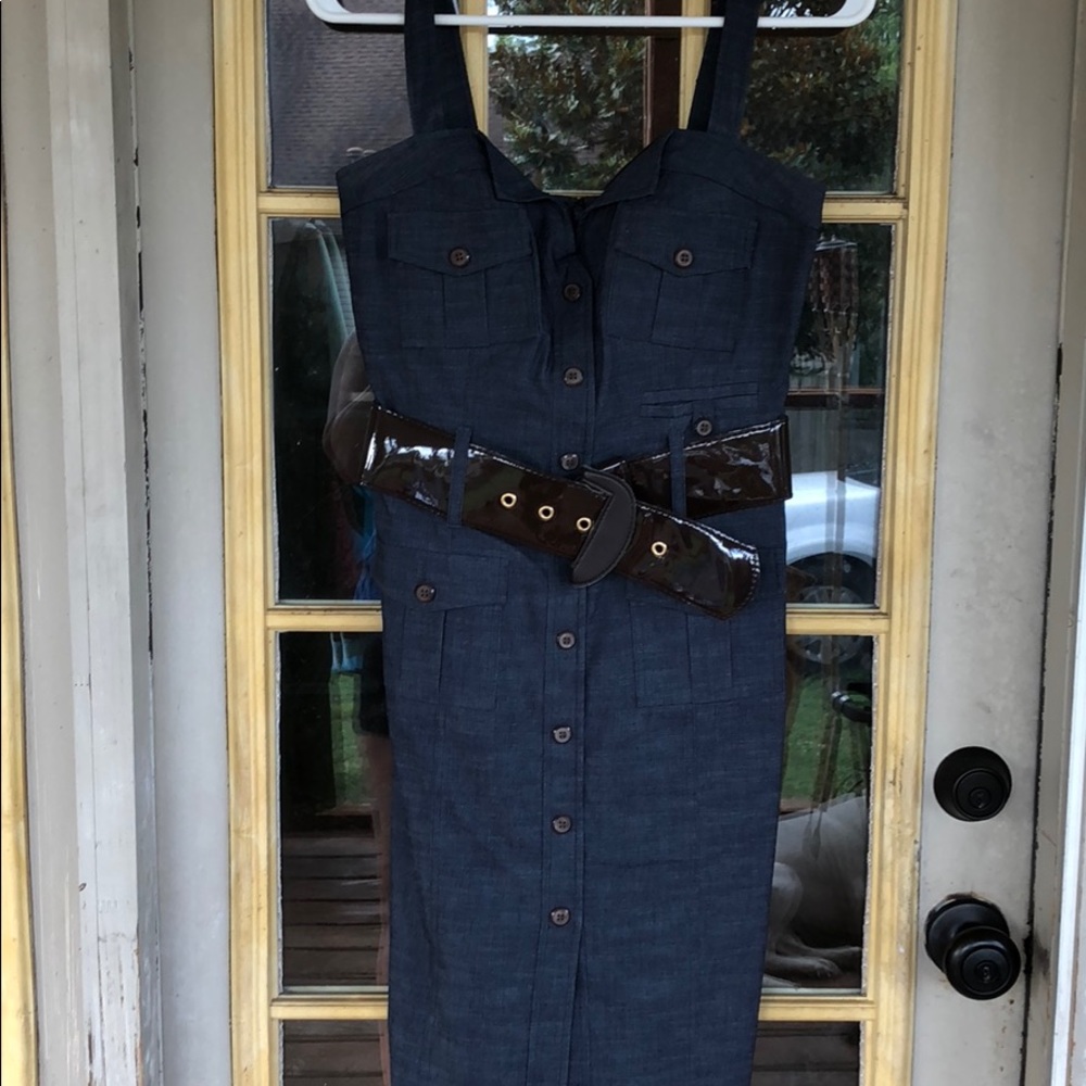 Blue jean jumper dress size small